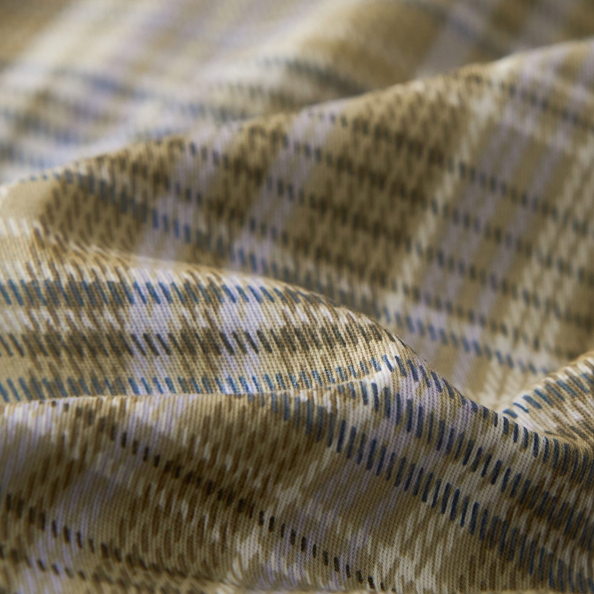 91家纺网 家纺一手货源 找家纺 简宜家居（朝初家纺） 2026新款简约格子40支13070纯棉全棉四件套 抹茶格