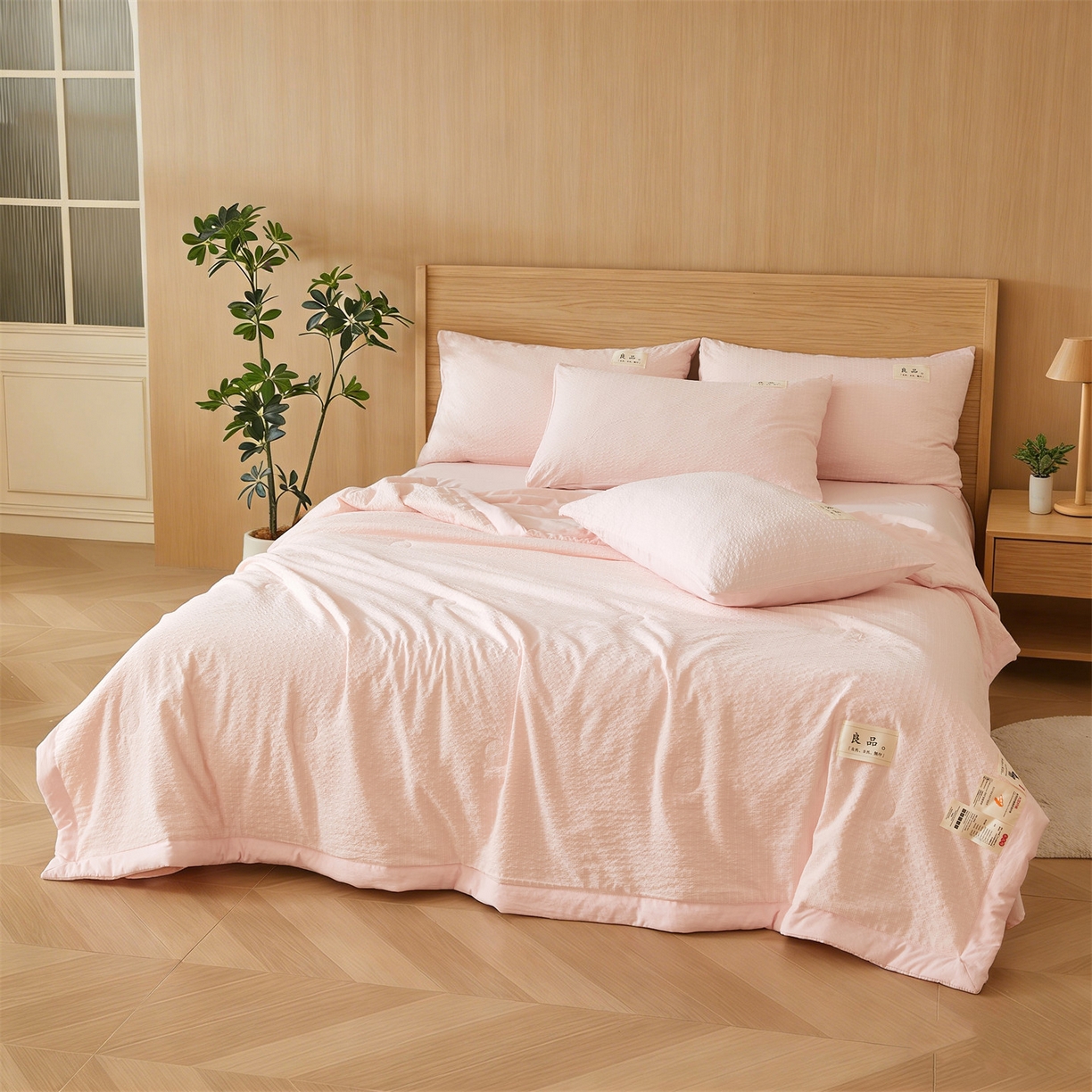 91家纺网 家纺一手货源 找家纺 （总）招财星家纺 2026新款A类奶芙棉大豆夏被四件套空调被被子夏凉被芯薄被子（带质检报告买家秀）