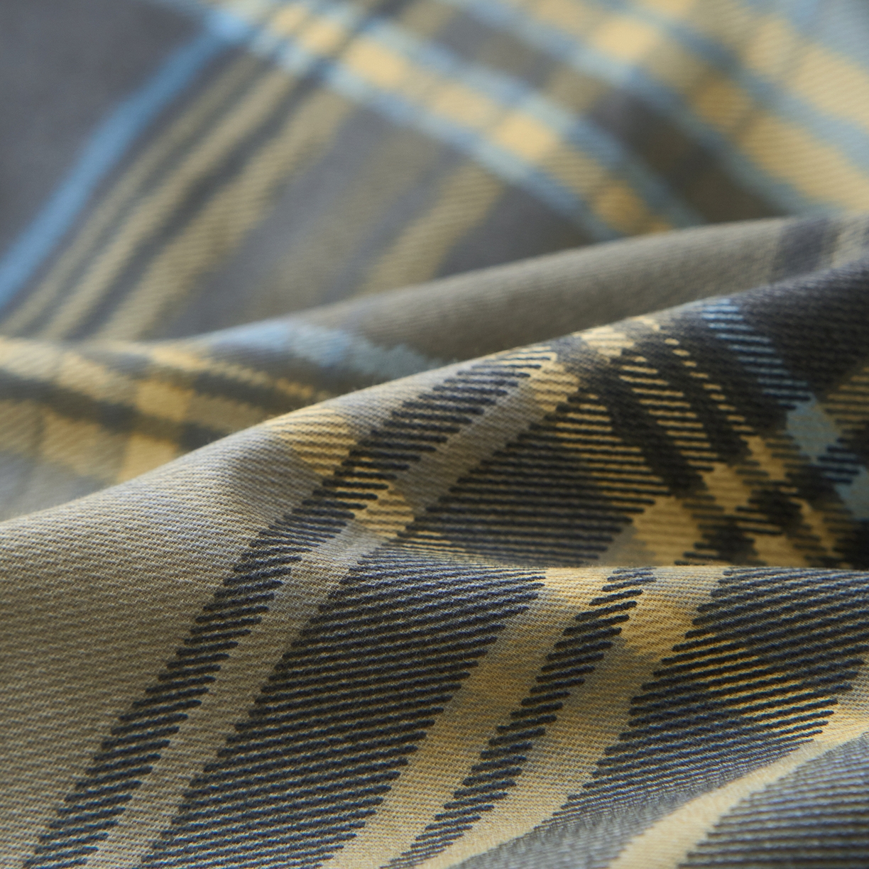 91家纺网 家纺一手货源 找家纺 简宜家居（朝初家纺） 2026新款简约格子40支13070纯棉全棉四件套 英伦-青澜