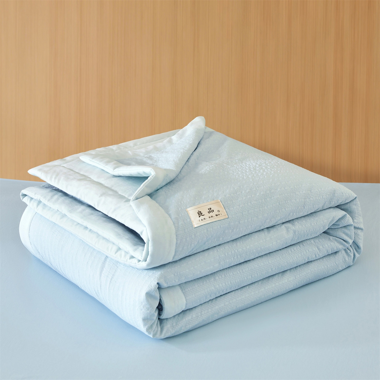 91家纺网 家纺一手货源 找家纺 招财星家纺 2026新款A类奶芙棉大豆夏被四件套空调被被子夏凉被芯薄被子（带质检报告买家秀） 奶芙芙-浅蓝