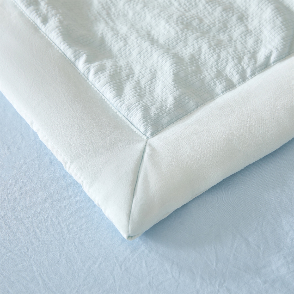 91家纺网 家纺一手货源 找家纺 招财星家纺 2026新款A类奶芙棉大豆夏被四件套空调被被子夏凉被芯薄被子（带质检报告买家秀） 奶芙芙-浅蓝