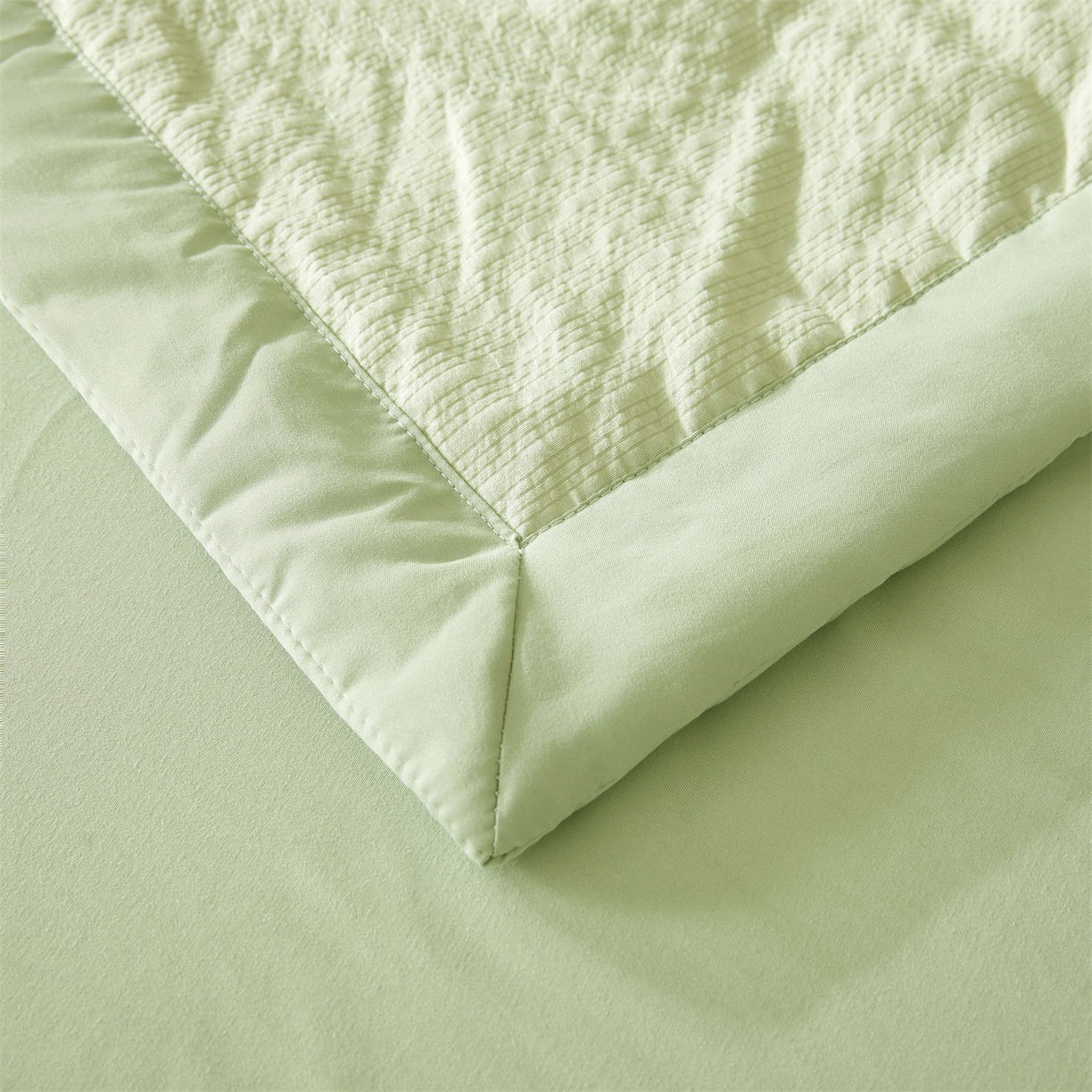 91家纺网 家纺一手货源 找家纺 招财星家纺 2026新款A类奶芙棉大豆夏被四件套空调被被子夏凉被芯薄被子（带质检报告买家秀） 奶芙芙-果绿