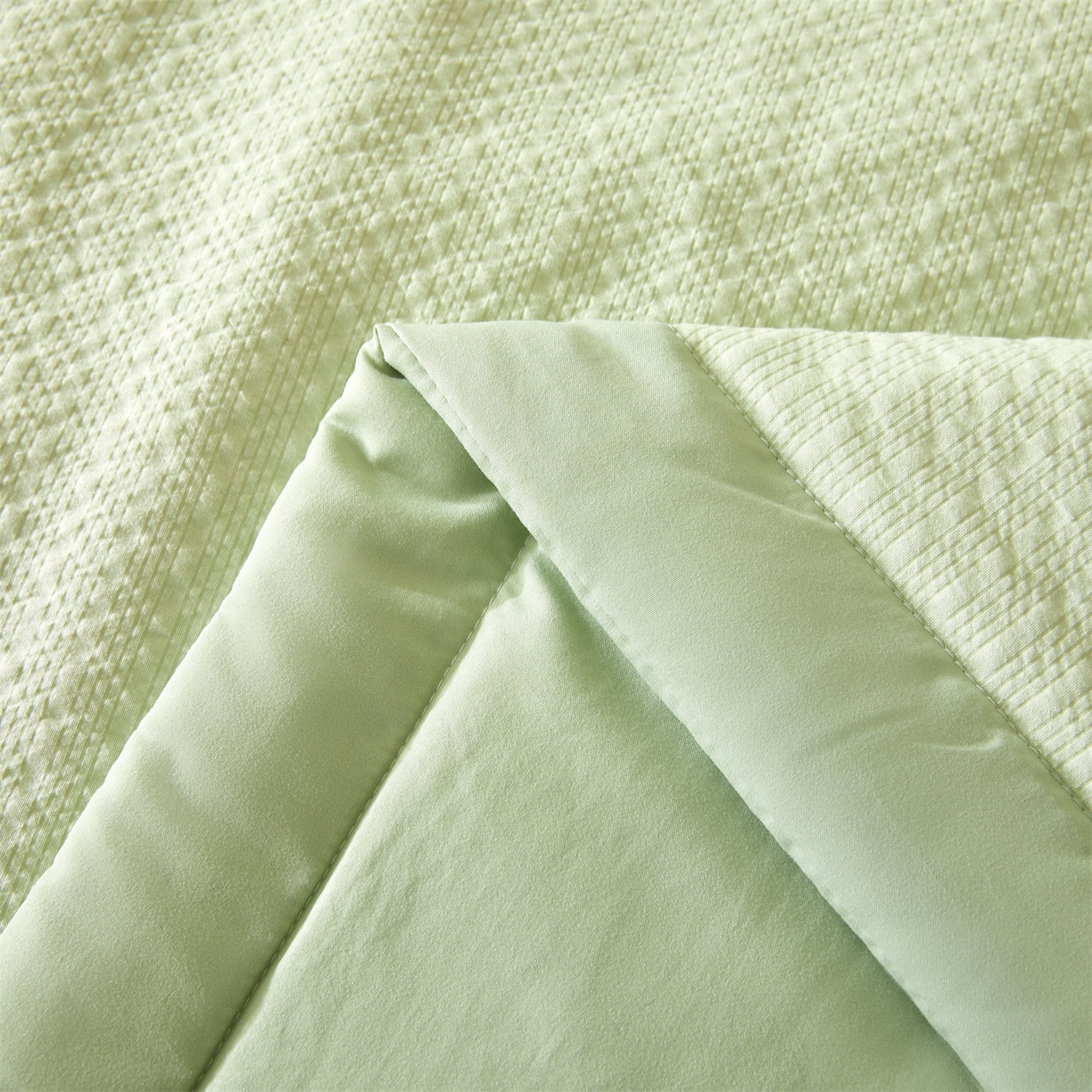 91家纺网 家纺一手货源 找家纺 招财星家纺 2026新款A类奶芙棉大豆夏被四件套空调被被子夏凉被芯薄被子（带质检报告买家秀） 奶芙芙-果绿