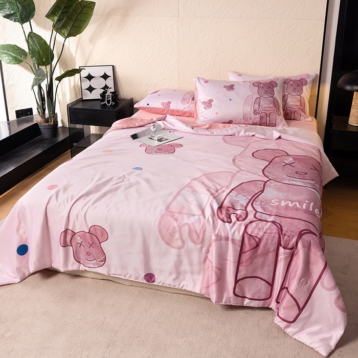 91家纺网 家纺一手货源 找家纺 色鬼布艺高端家居主号 2026春夏新款水洗真丝夏被夏凉被空调被四件套 流沙