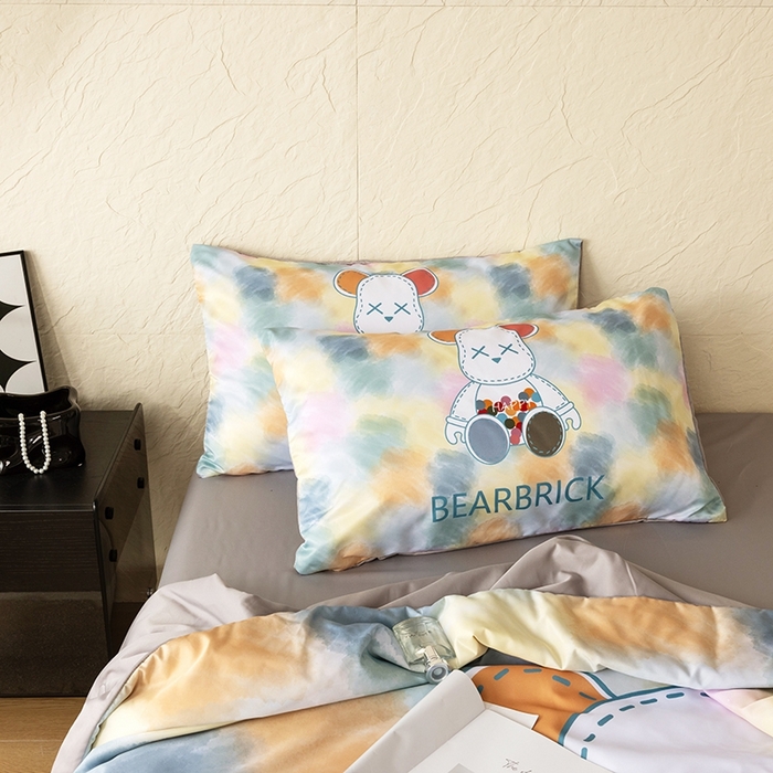 91家纺网 家纺一手货源 找家纺 色鬼布艺高端家居主号 2026春夏新款水洗真丝夏被夏凉被空调被四件套 七彩熊