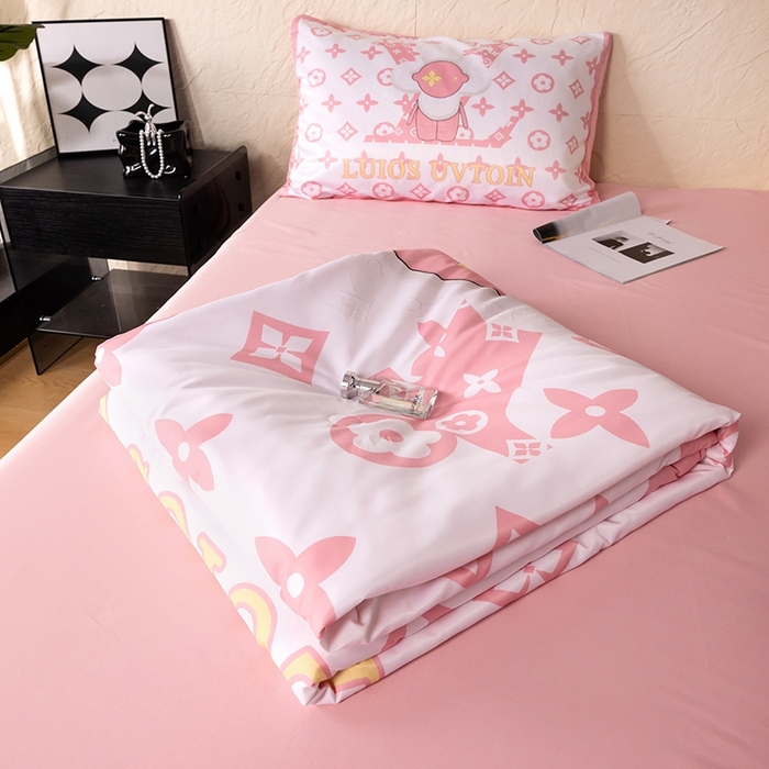 色鬼布艺高端家居主号 2026春夏新款水洗真丝夏被夏凉被空调被四件套 太阳花粉