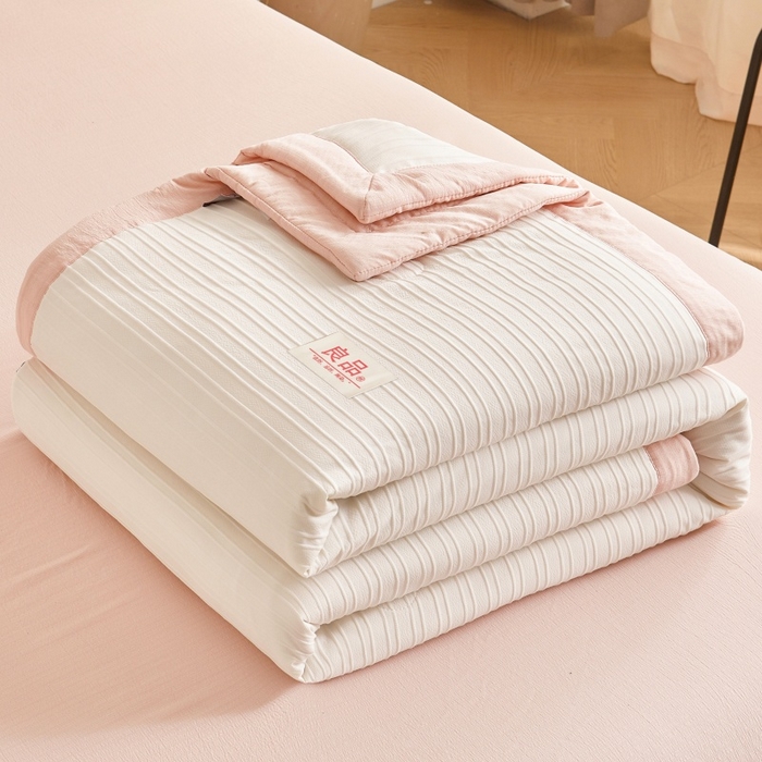 91家纺网 家纺一手货源 找家纺 爱屋及屋 2026新款良品100%纯棉花夏被夏凉被空调被 良品-粉玉