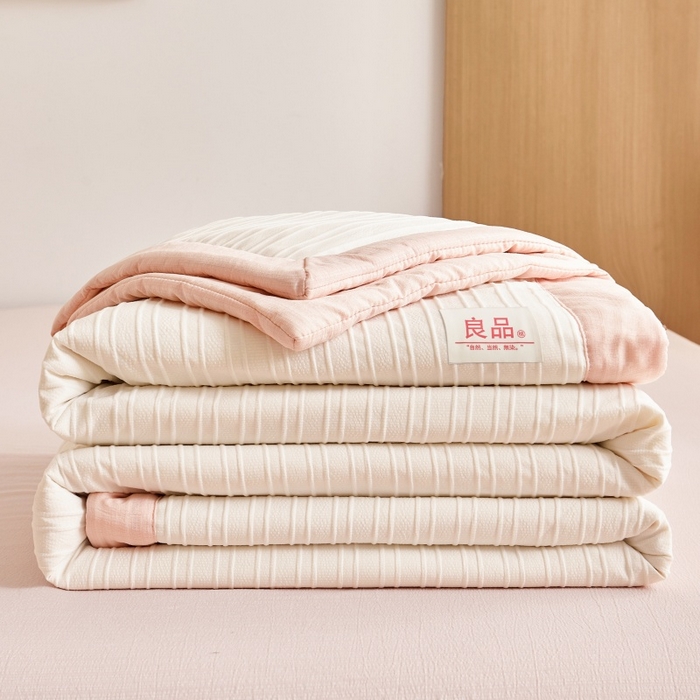 91家纺网 家纺一手货源 找家纺 爱屋及屋 2026新款良品100%纯棉花夏被夏凉被空调被 良品-粉玉