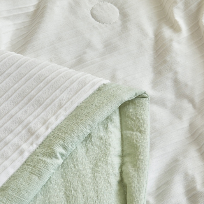 91家纺网 家纺一手货源 找家纺 爱屋及屋 2026新款良品100%纯棉花夏被夏凉被空调被 良品-清新绿