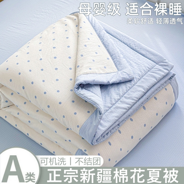 91家纺网 家纺一手货源 找家纺 （总）爱屋及屋 2026新款小清新双层纱宽包边棉花被夏凉被空调被夏被