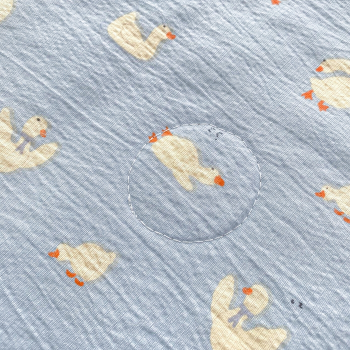 91家纺网 家纺一手货源 找家纺 爱屋及屋 2026新款小清新双层纱宽包边棉花被夏凉被空调被夏被 蓝色小丫