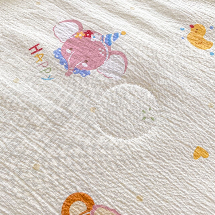 91家纺网 家纺一手货源 找家纺 爱屋及屋 2026新款小清新双层纱宽包边棉花被夏凉被空调被夏被 萌宠集