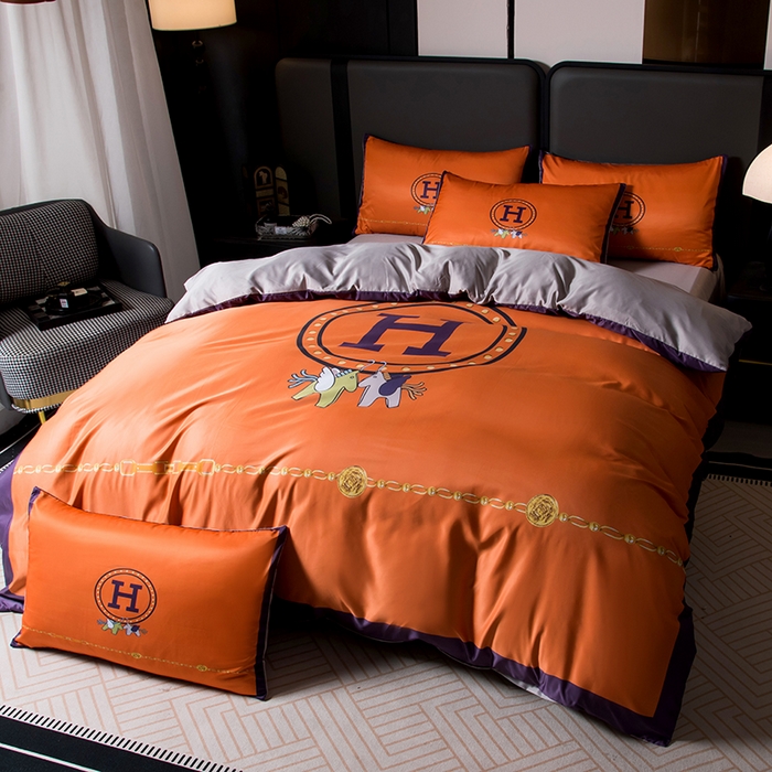 91家纺网 家纺一手货源 找家纺 （总）色鬼布艺高端家居主号 2026春夏新款外贸跨境欧美轻奢潮牌水洗真丝四件套印花四件套