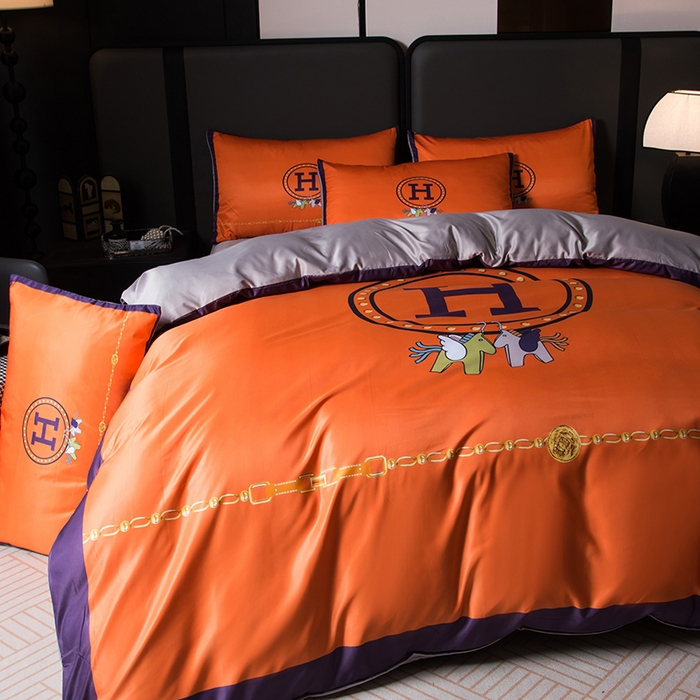 91家纺网 家纺一手货源 找家纺 （总）色鬼布艺高端家居主号 2026春夏新款外贸跨境欧美轻奢潮牌水洗真丝四件套印花四件套