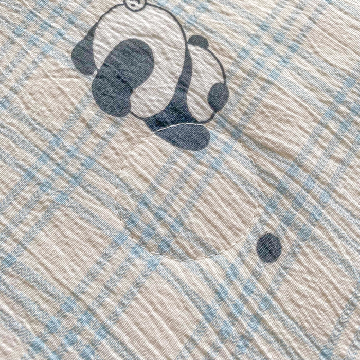 91家纺网 家纺一手货源 找家纺 爱屋及屋 2026新款小清新双层纱宽包边棉花被夏凉被空调被夏被 小熊猫