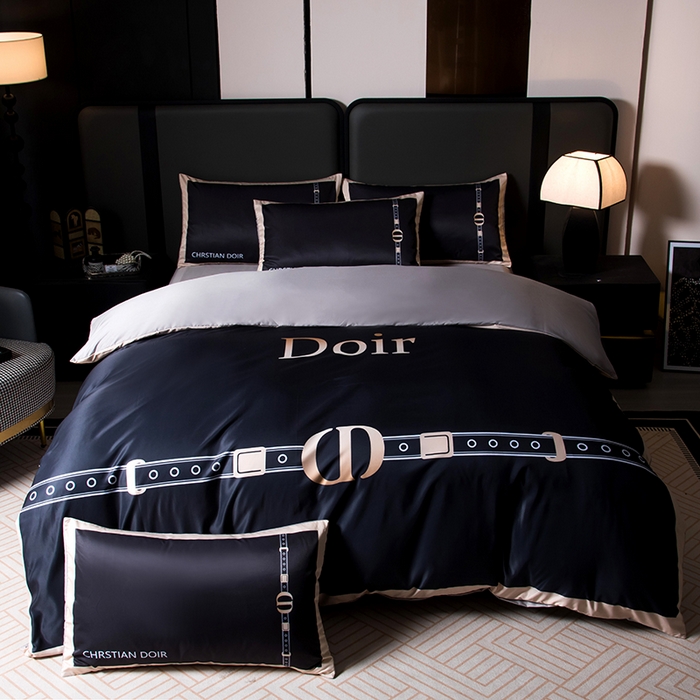 91家纺网 家纺一手货源 找家纺 （总）色鬼布艺高端家居主号 2026春夏新款外贸跨境欧美轻奢潮牌水洗真丝四件套印花四件套