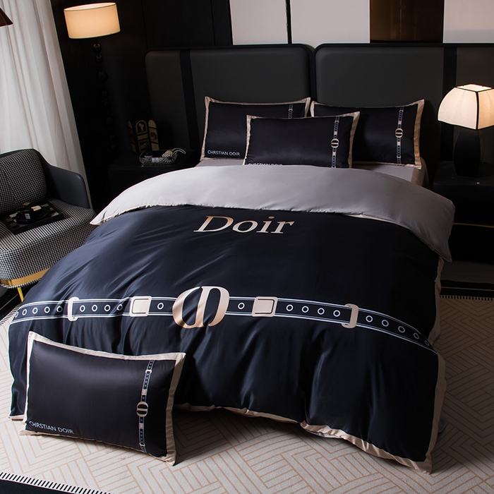 91家纺网 家纺一手货源 找家纺 色鬼布艺高端家居主号 2026春夏新款外贸跨境欧美轻奢潮牌水洗真丝四件套印花四件套 D家