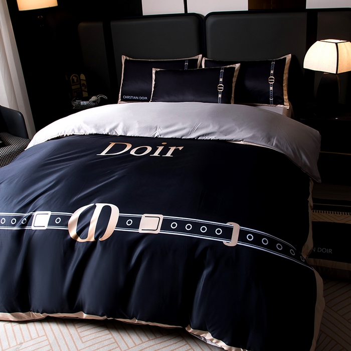 91家纺网 家纺一手货源 找家纺 色鬼布艺高端家居主号 2026春夏新款外贸跨境欧美轻奢潮牌水洗真丝四件套印花四件套 D家