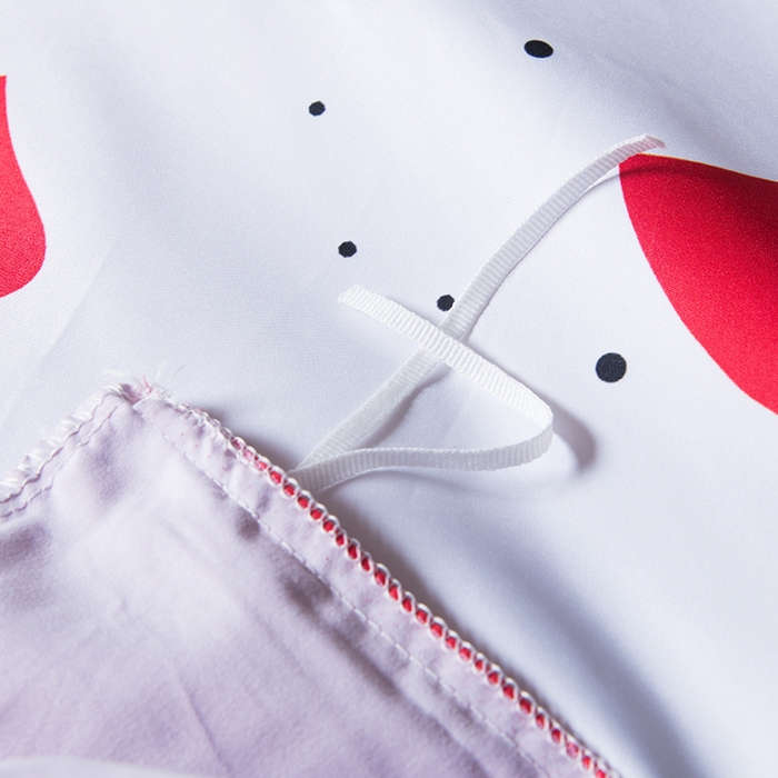 91家纺网 家纺一手货源 找家纺 色鬼布艺高端家居主号 2026春夏新款外贸跨境欧美轻奢潮牌水洗真丝四件套印花四件套 爱心