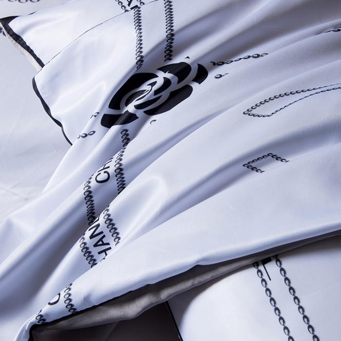 91家纺网 家纺一手货源 找家纺 色鬼布艺高端家居主号 2026春夏新款外贸跨境欧美轻奢潮牌水洗真丝四件套印花四件套 白香