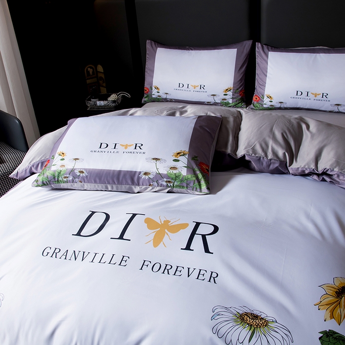 91家纺网 家纺一手货源 找家纺 色鬼布艺高端家居主号 2026春夏新款外贸跨境欧美轻奢潮牌水洗真丝四件套印花四件套 花园