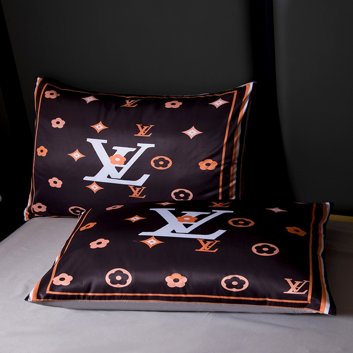 91家纺网 家纺一手货源 找家纺 色鬼布艺高端家居主号 2026春夏新款外贸跨境欧美轻奢潮牌水洗真丝四件套印花四件套 挪威咖