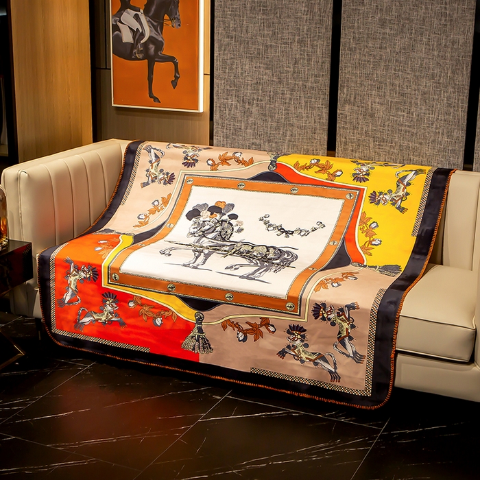 91家纺网 家纺一手货源 找家纺 色鬼布艺高端家居主号 2026新款银狐绒毯 魅影