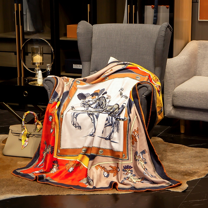 91家纺网 家纺一手货源 找家纺 色鬼布艺高端家居主号 2026新款银狐绒毯 魅影