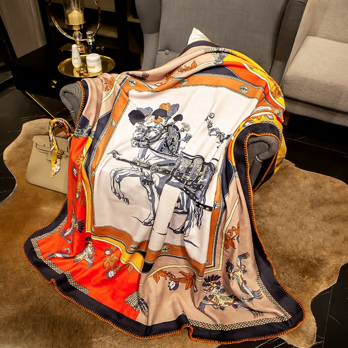 91家纺网 家纺一手货源 找家纺 色鬼布艺高端家居主号 2026新款银狐绒毯 魅影