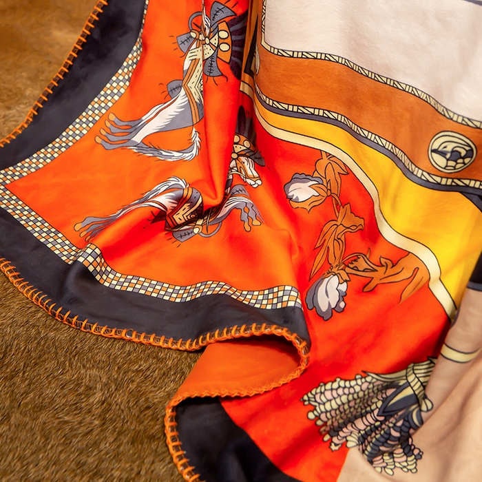 91家纺网 家纺一手货源 找家纺 色鬼布艺高端家居主号 2026新款银狐绒毯 魅影