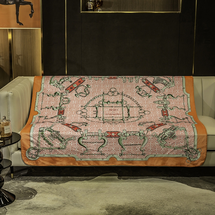 91家纺网 家纺一手货源 找家纺 色鬼布艺高端家居主号 2026新款银狐绒毯 提夫尼