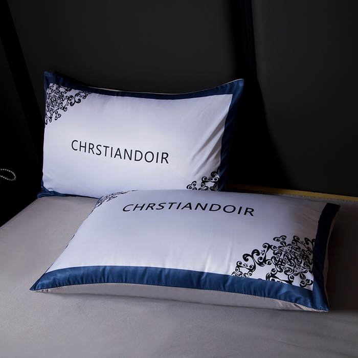 91家纺网 家纺一手货源 找家纺 色鬼布艺高端家居主号 2026春夏新款外贸跨境欧美轻奢潮牌水洗真丝四件套印花四件套 图腾