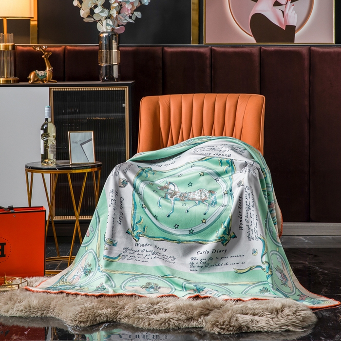 91家纺网 家纺一手货源 找家纺 色鬼布艺高端家居主号 2026新款银狐绒毯 五月