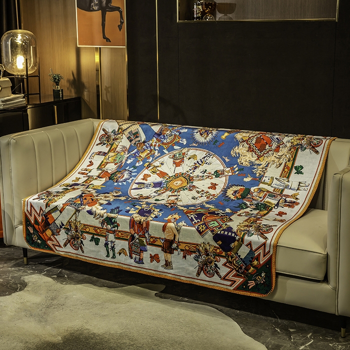 91家纺网 家纺一手货源 找家纺 色鬼布艺高端家居主号 2026新款银狐绒毯 小罗