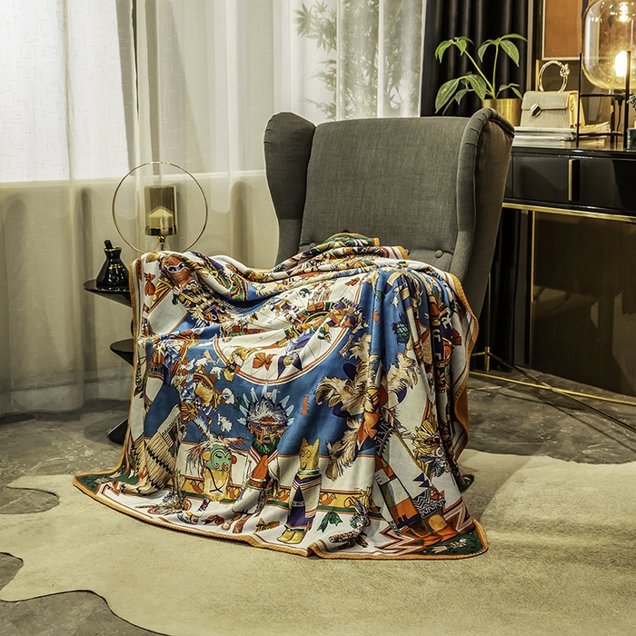 91家纺网 家纺一手货源 找家纺 色鬼布艺高端家居主号 2026新款银狐绒毯 小罗