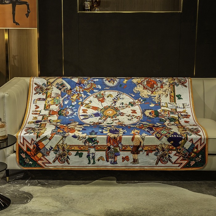 91家纺网 家纺一手货源 找家纺 色鬼布艺高端家居主号 2026新款银狐绒毯 小罗