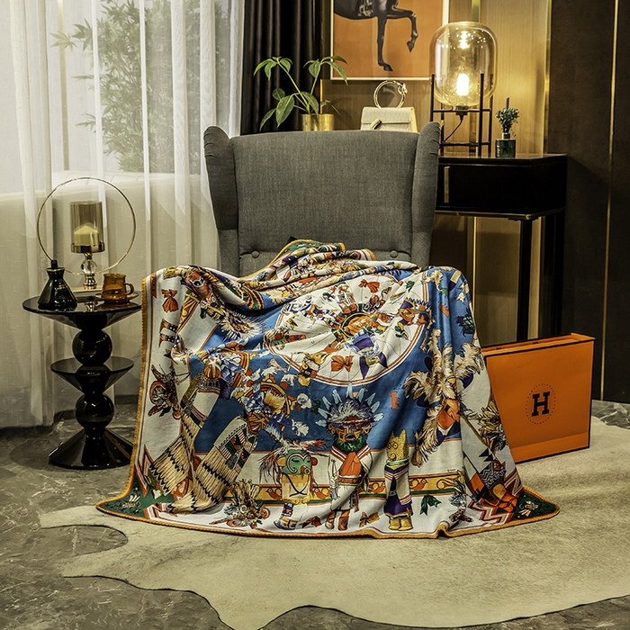 91家纺网 家纺一手货源 找家纺 色鬼布艺高端家居主号 2026新款银狐绒毯 小罗