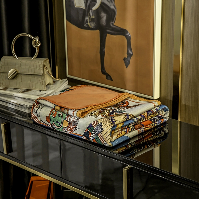 91家纺网 家纺一手货源 找家纺 色鬼布艺高端家居主号 2026新款银狐绒毯 小罗