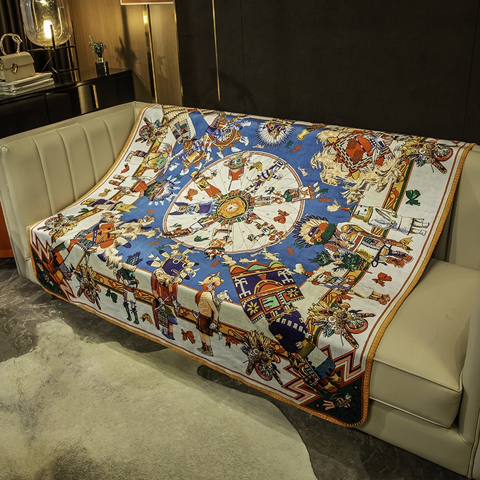 91家纺网 家纺一手货源 找家纺 色鬼布艺高端家居主号 2026新款银狐绒毯 小罗