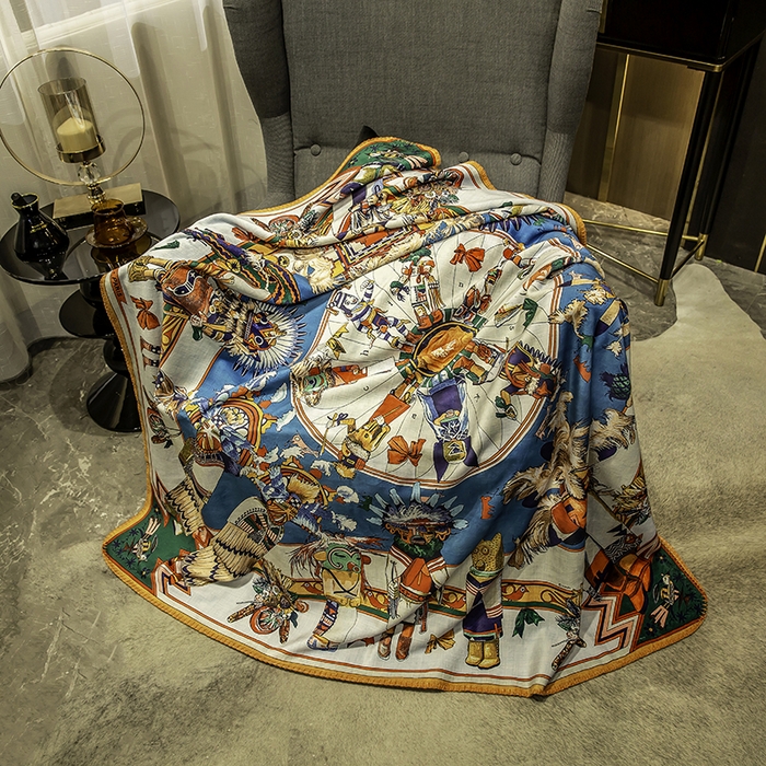 91家纺网 家纺一手货源 找家纺 色鬼布艺高端家居主号 2026新款银狐绒毯 小罗