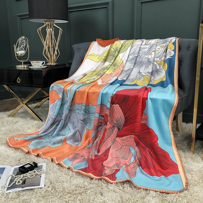 色鬼布艺高端家居主号 2026新款银狐绒毯 叶子