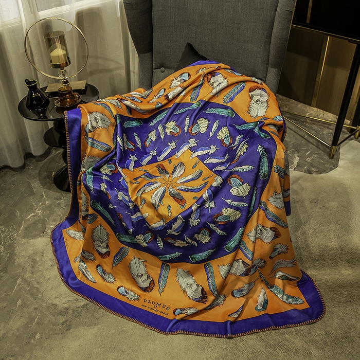 色鬼布艺高端家居主号 2026新款银狐绒毯 羽毛