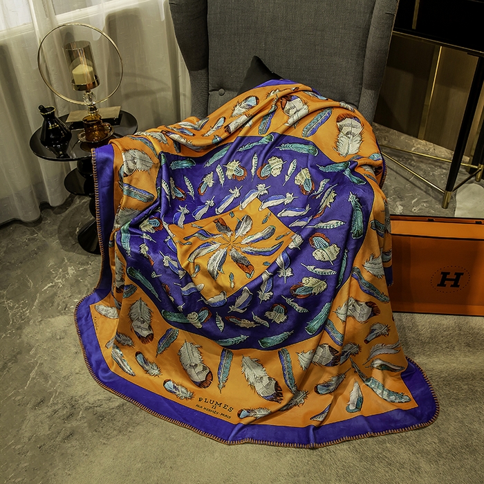 91家纺网 家纺一手货源 找家纺 色鬼布艺高端家居主号 2026新款银狐绒毯 羽毛