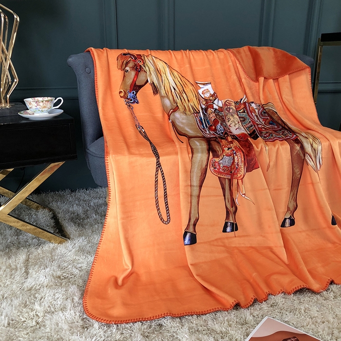 91家纺网 家纺一手货源 找家纺 色鬼布艺高端家居主号 2026新款银狐绒毯 战马