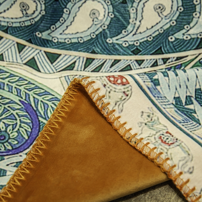 91家纺网 家纺一手货源 找家纺 色鬼布艺高端家居主号 2026新款银狐绒毯 珠宝