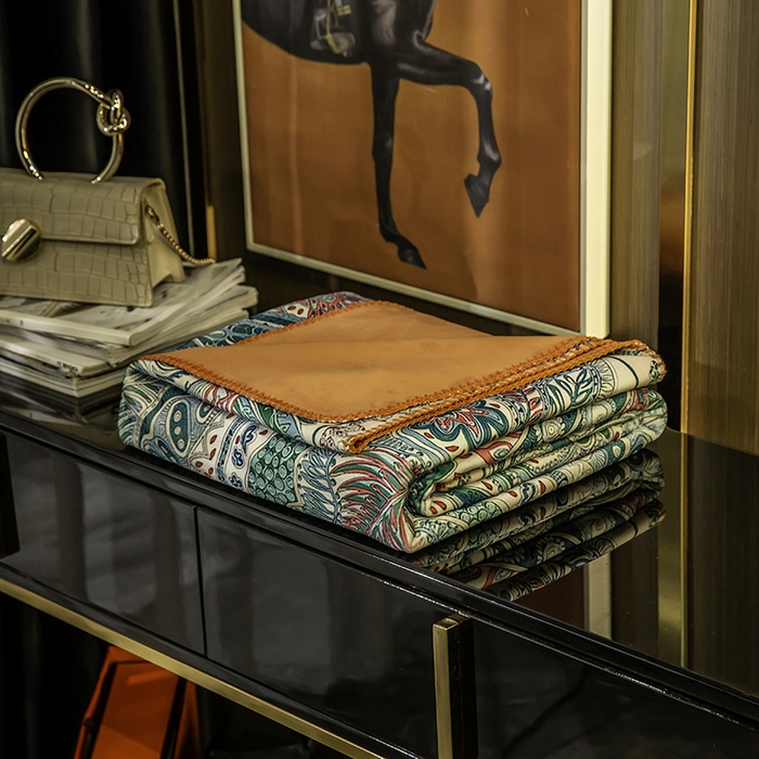 91家纺网 家纺一手货源 找家纺 色鬼布艺高端家居主号 2026新款银狐绒毯 珠宝