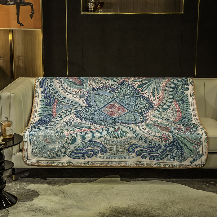 91家纺网 家纺一手货源 找家纺 色鬼布艺高端家居主号 2026新款银狐绒毯 珠宝