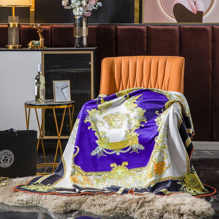 91家纺网 家纺一手货源 找家纺 色鬼布艺高端家居主号 2026新款银狐绒毯 27号