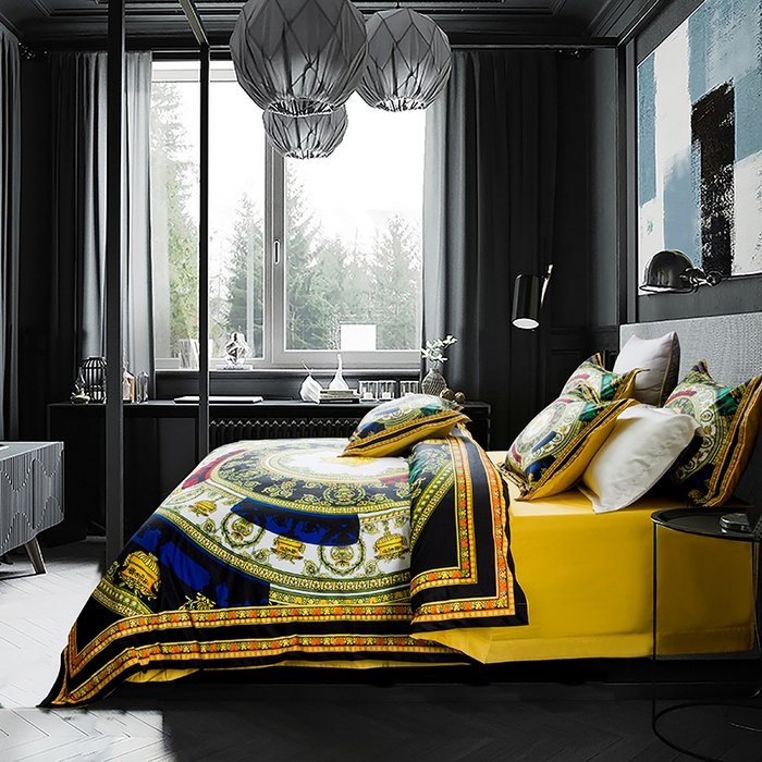 91家纺网 家纺一手货源 找家纺 （总）色鬼布艺高端家居主号 2026新款外贸跨境欧美轻奢100支长绒棉纯棉印花四件套