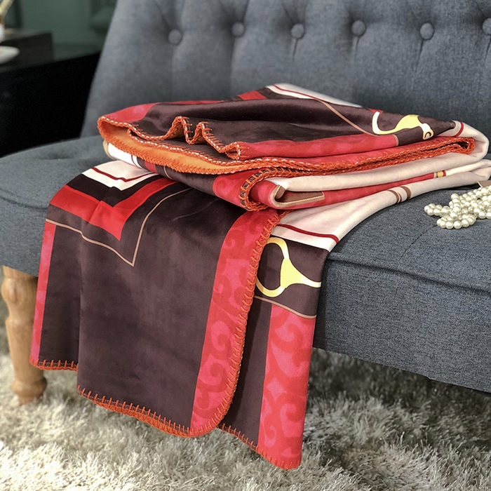 91家纺网 家纺一手货源 找家纺 色鬼布艺高端家居主号 2026新款银狐绒毯 骏马